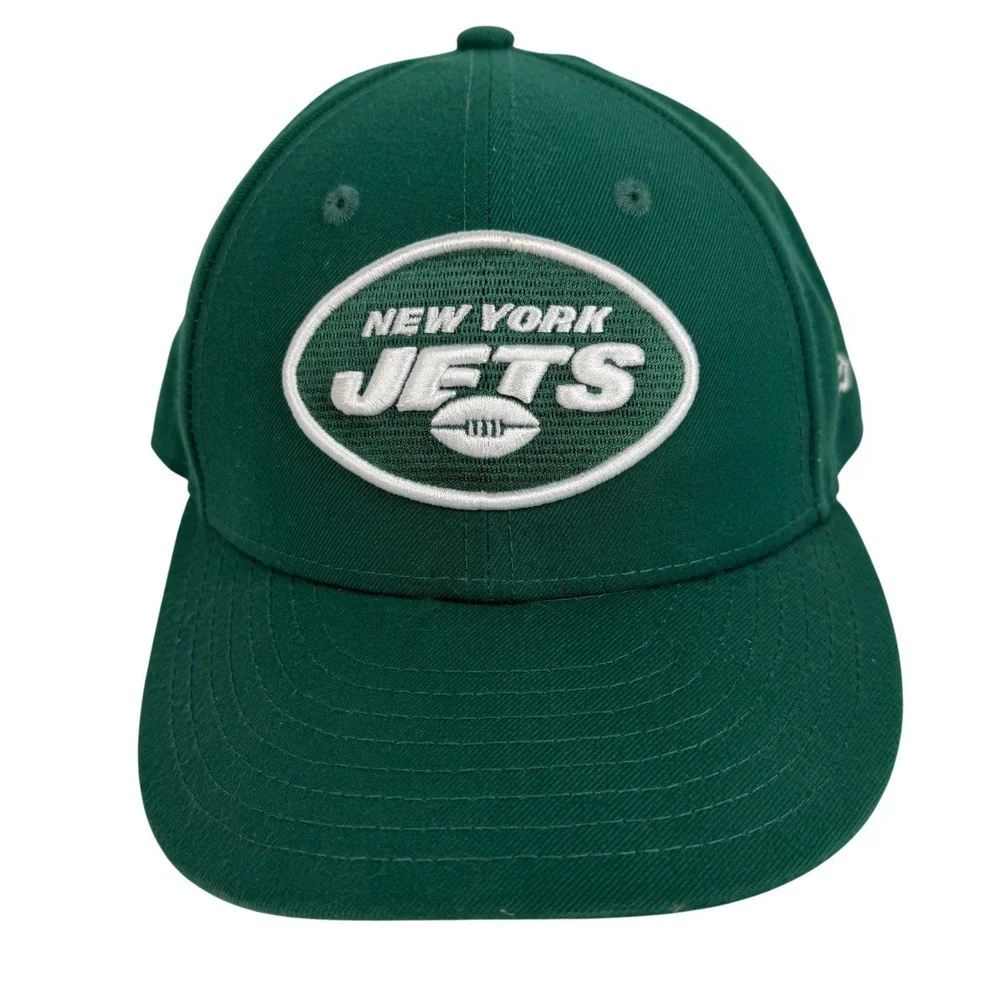 New‎ York Jets New Era 59FIFTY Low Profile Fitted Hat Green NFL Size 7 5/8